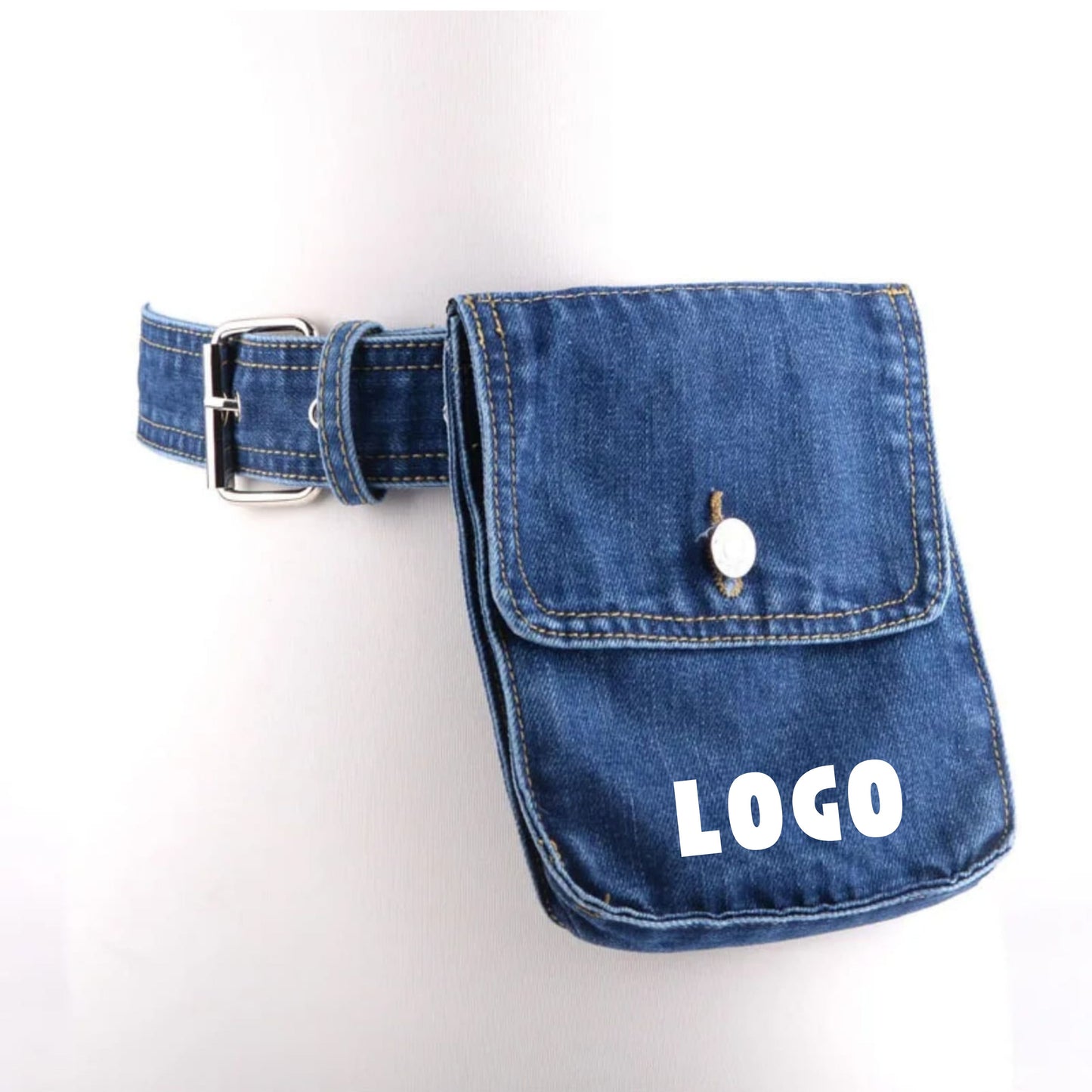 Denim Mini Belt Bag