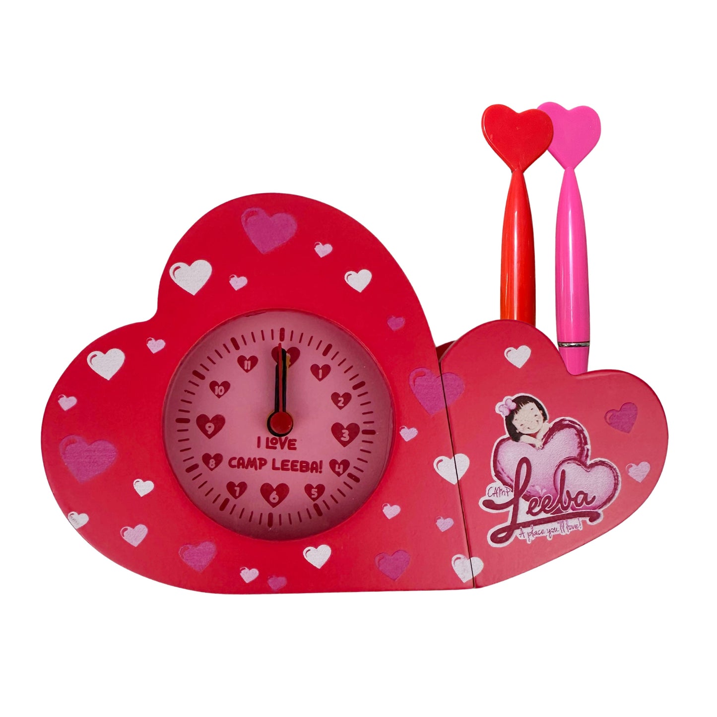 Heart Alarm Clock with Pen Holder