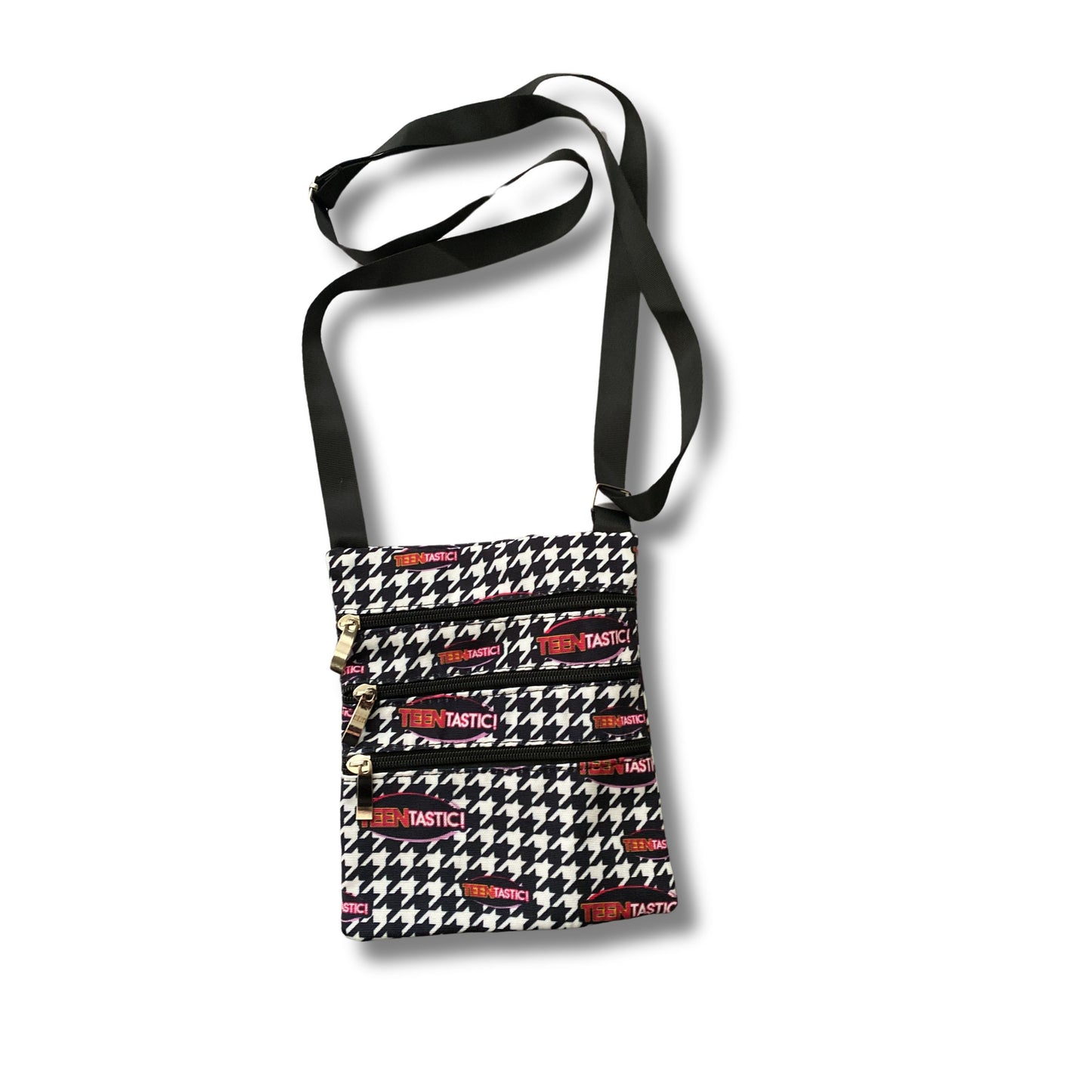 Triple Zipper Crossbody Pouch