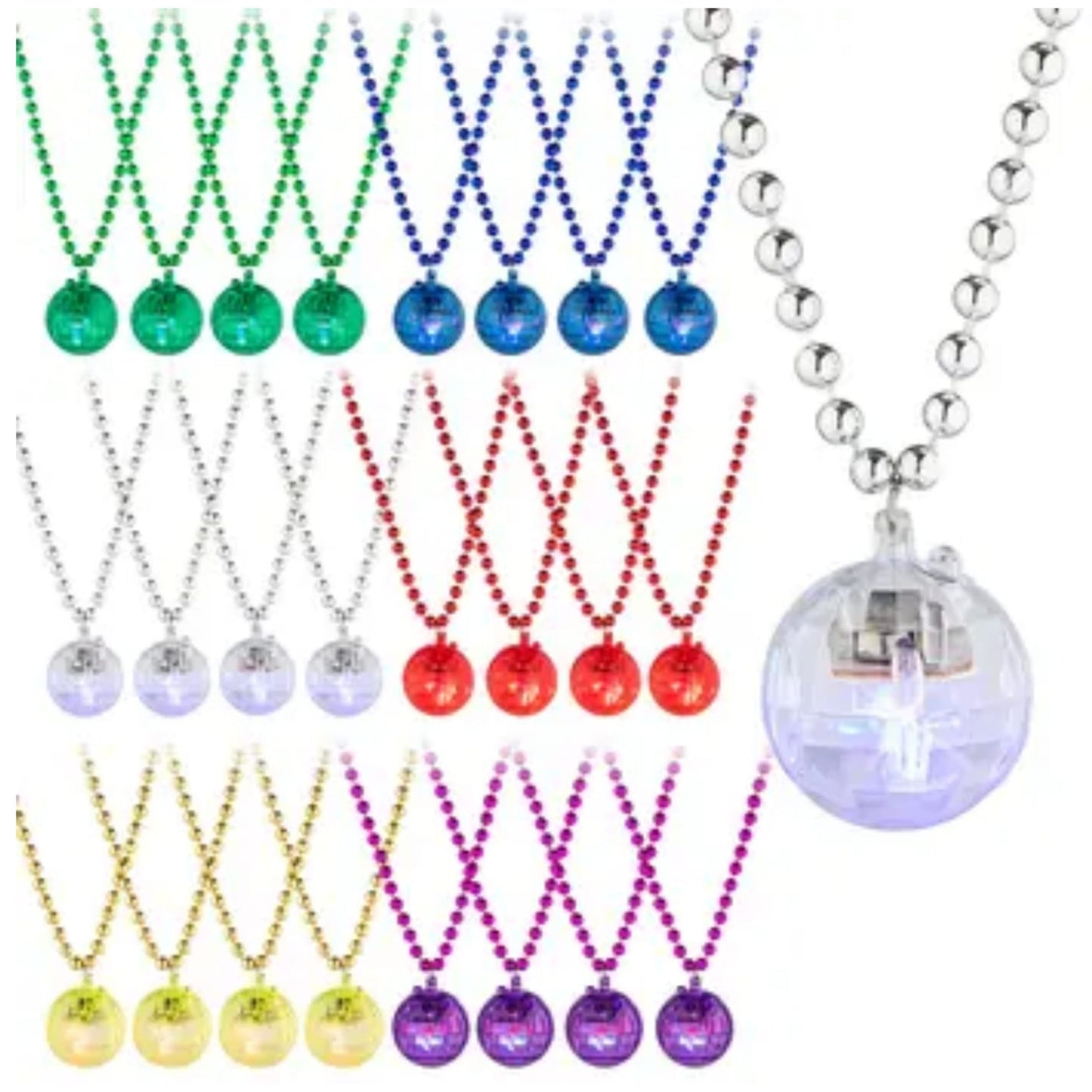 Light-Up Disco Ball Necklace