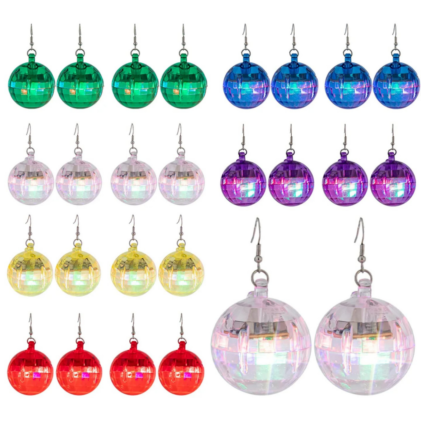 Light-Up Disco Ball Earrings