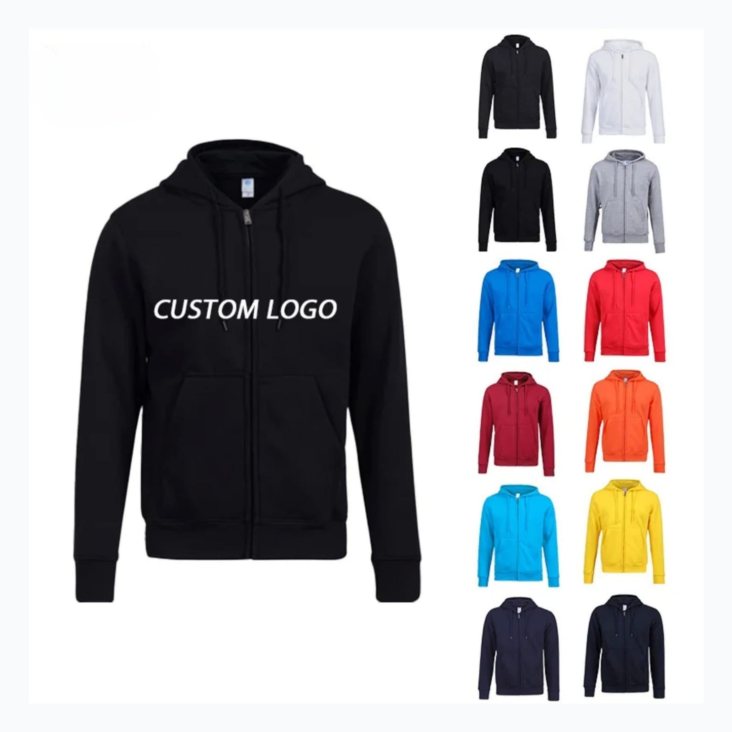 Zippered Hoodie Sweatshirt