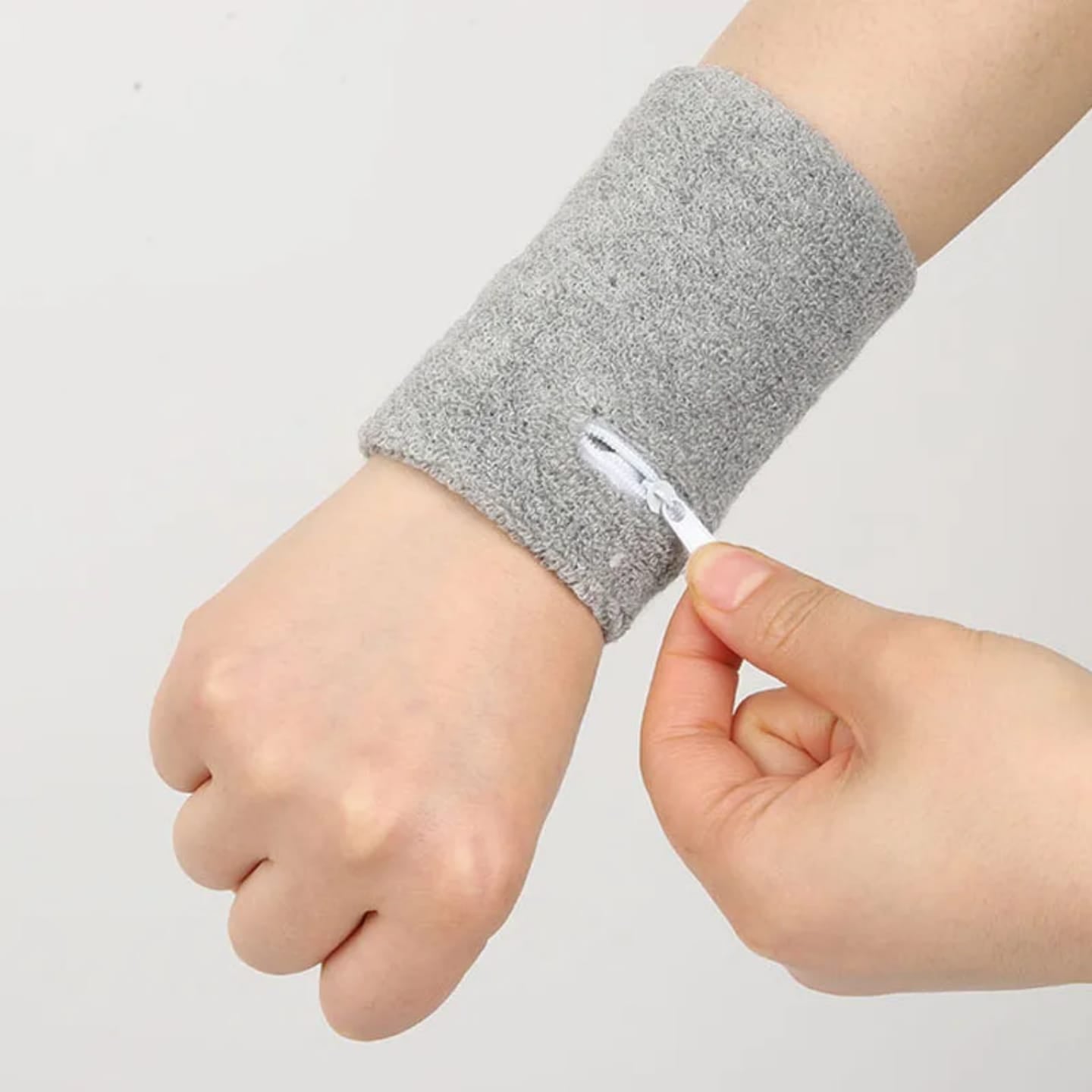 Cotton Sport Band with Zipper