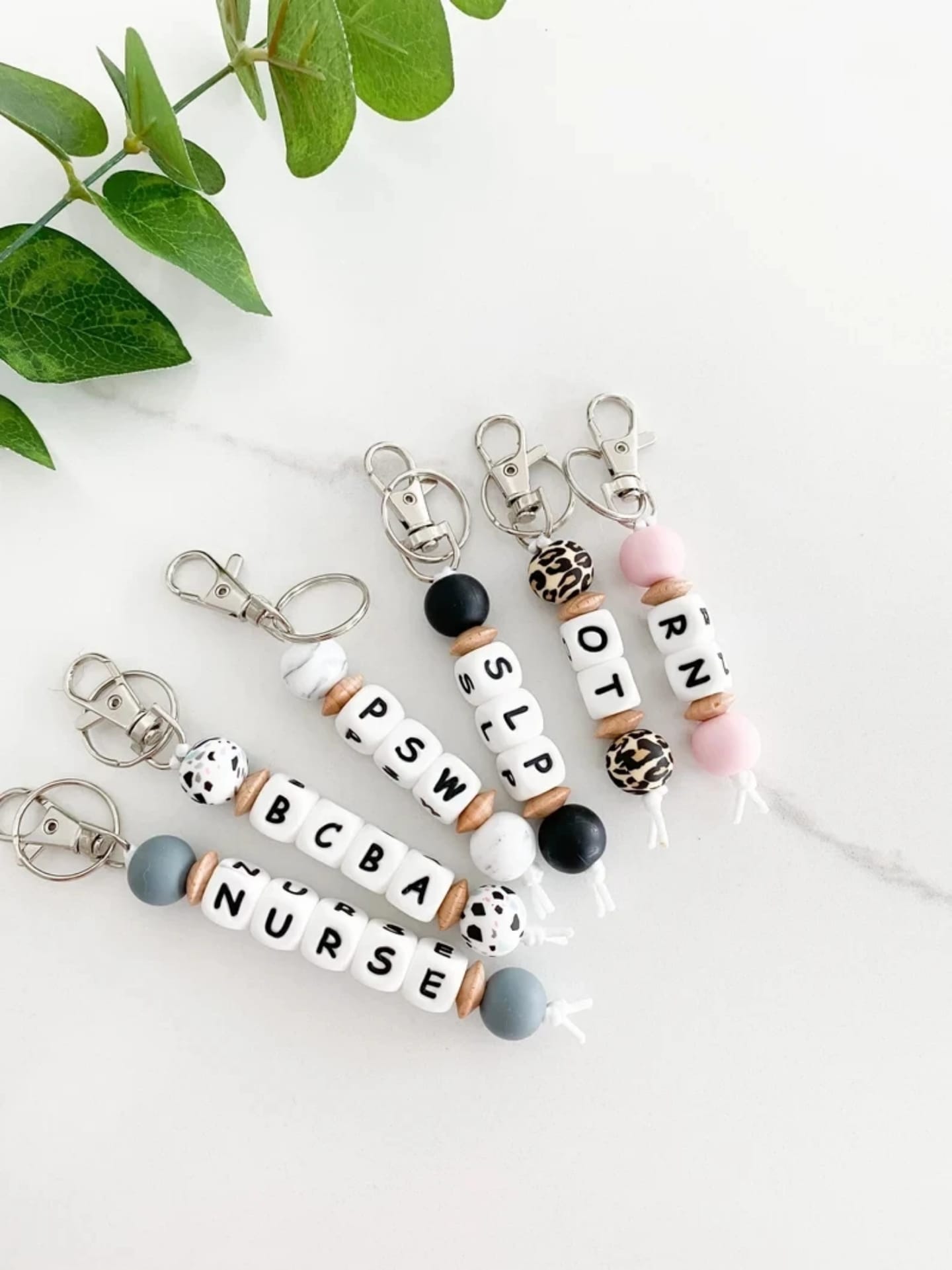Customizable Beaded Keychain