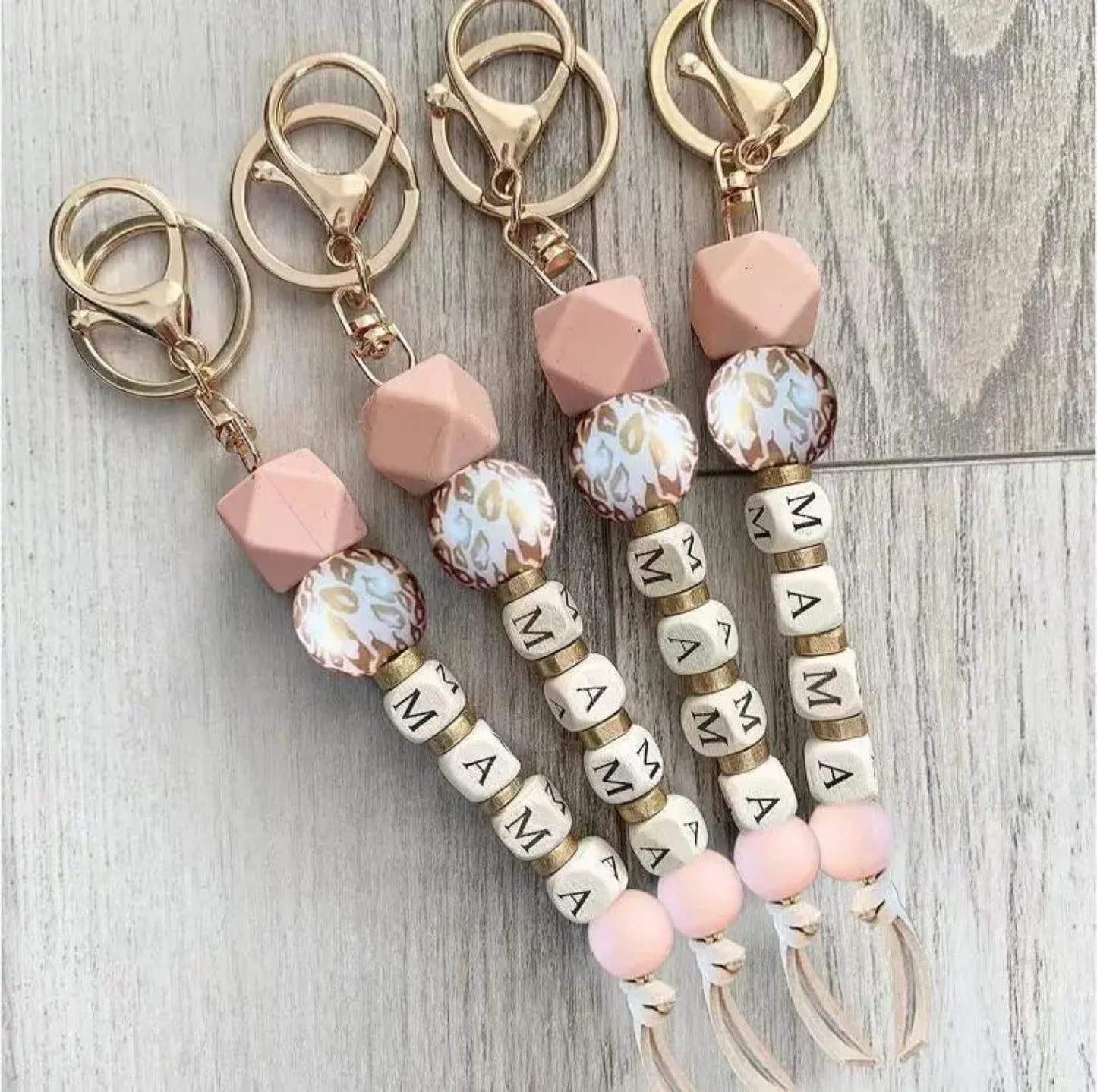 Customizable Beaded Keychain