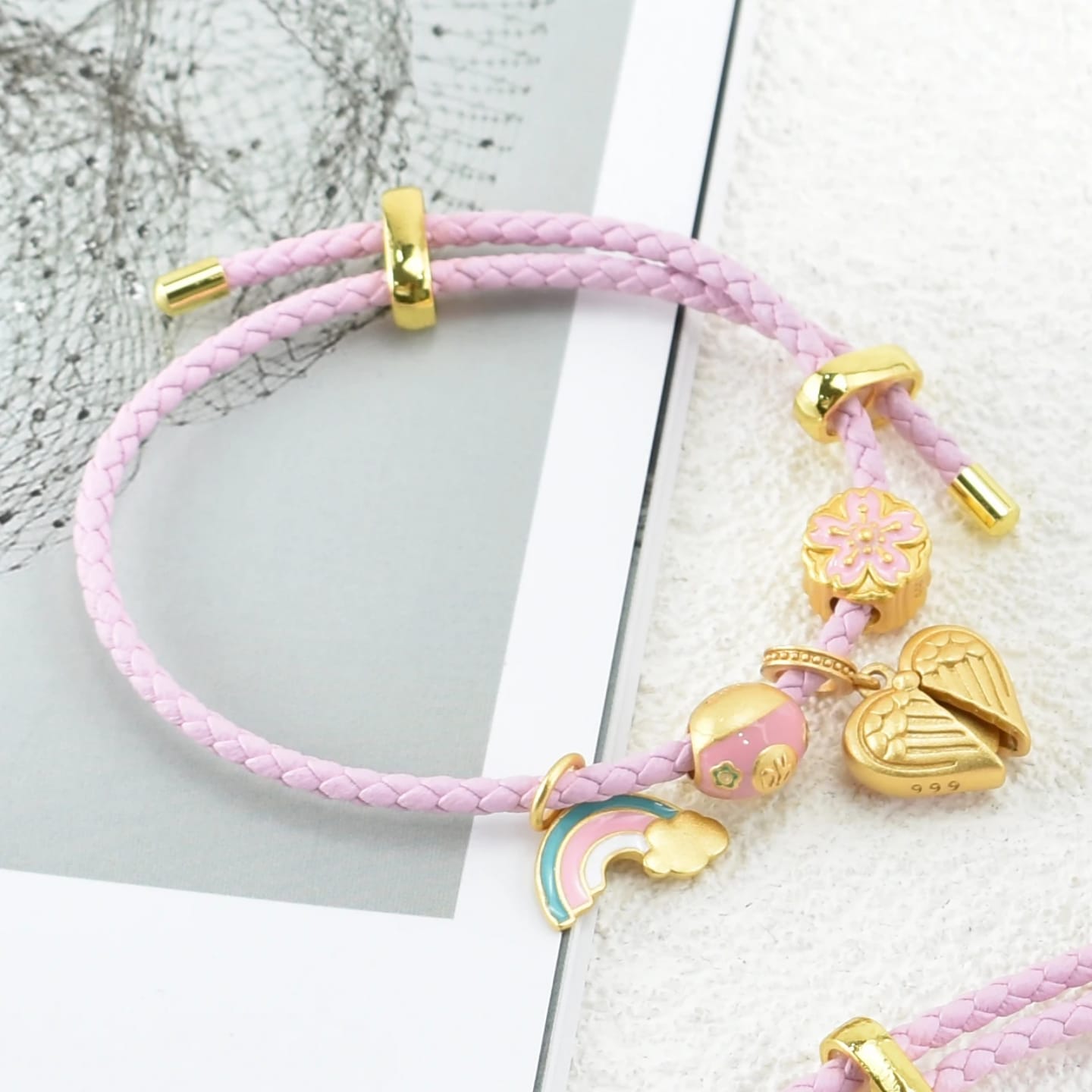 Custom Expandable Leather Rope Bracelet: