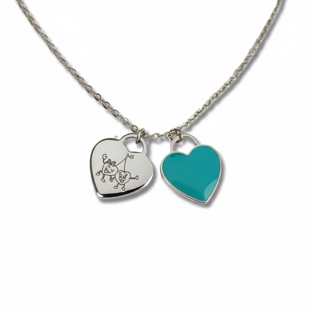 Custom Double Heart Necklace