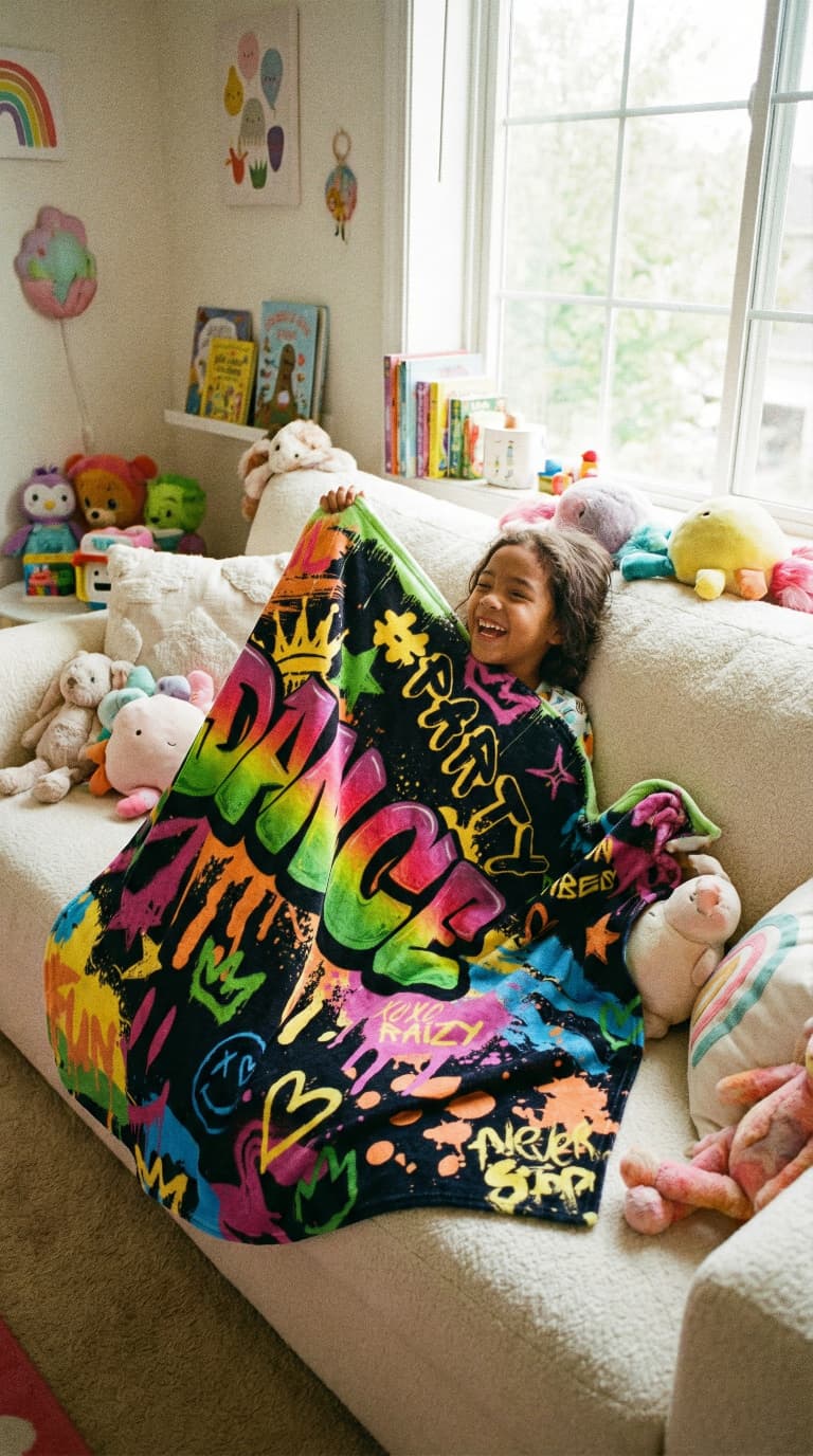 Two-Sided Fully Printed Cozy Blanket