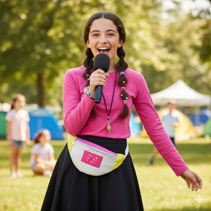 Color Block Canvas Fanny Pack